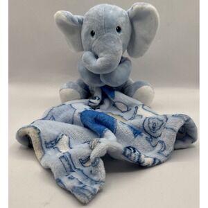 Little Beginnings Blue Elephant Baby Security Blanket Lovey Safari